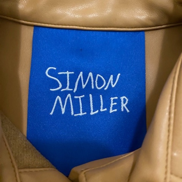 Simon Miller Bandera Vegan Leather Short Sleeve Shirt Size S - Picture 4 of 8